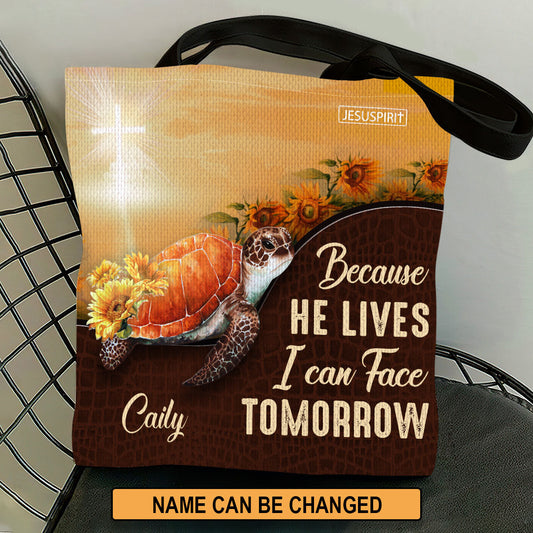 Because He Lives - Christian Floral Tote Bag GTTJS10138