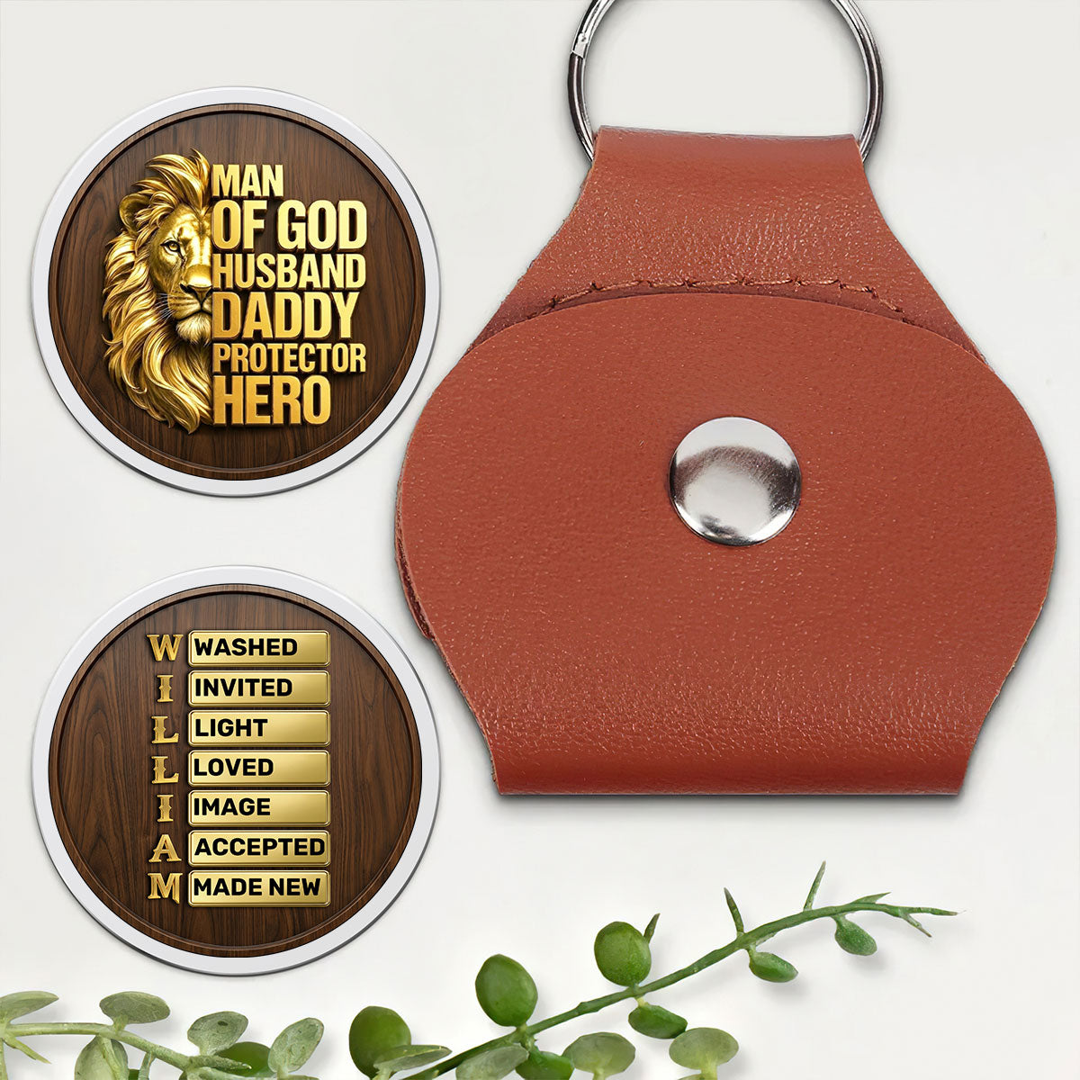 Man Of God - Personalized Pocket Hug Keepsake for Him
