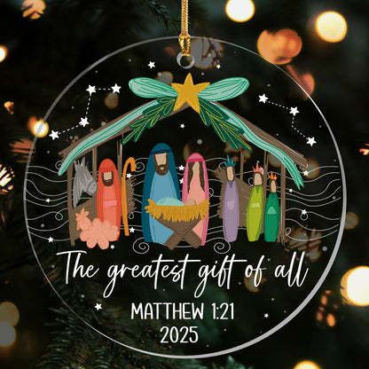 Nativity Scene - Acrylic Christmas Ornament GOJS10316
