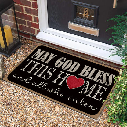 God Bless This Home - Doormat Faith Christian Home Decor GDMJS10085