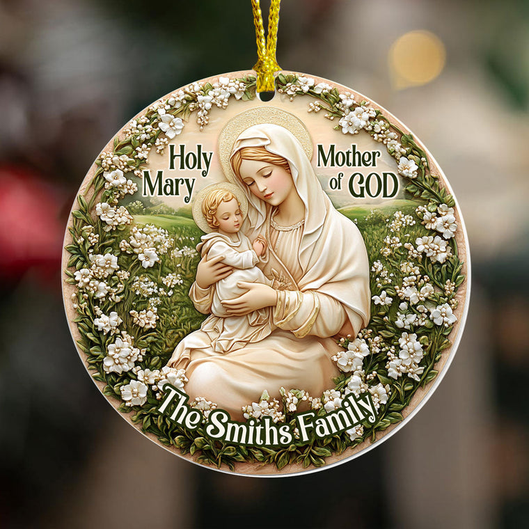 Holy Mary Mother Of God - Personalized Acrylic Ornament GOJS10112