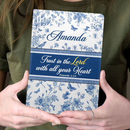 Trust In The Lord - Personalized Leather Cover Notebook GMJSNB200055