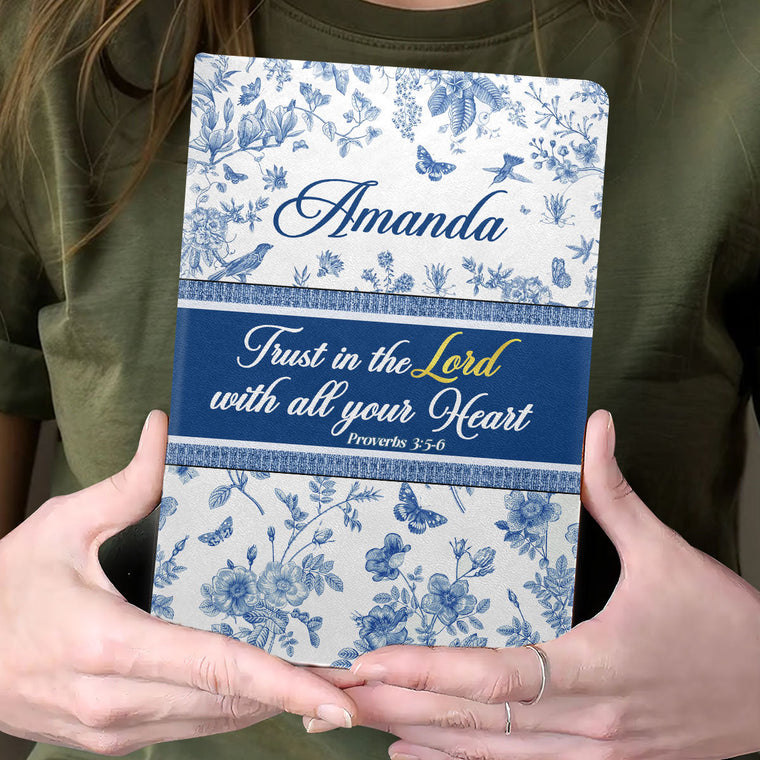 Trust In The Lord - Personalized Leather Cover Notebook GMJSNB200055