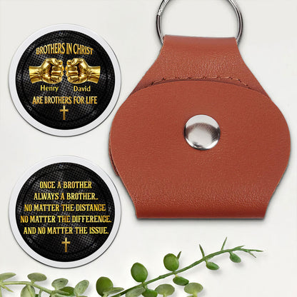 Brothers In Christ Are Brothers For Life - Personalized Pocket Hug Faith Keepsake