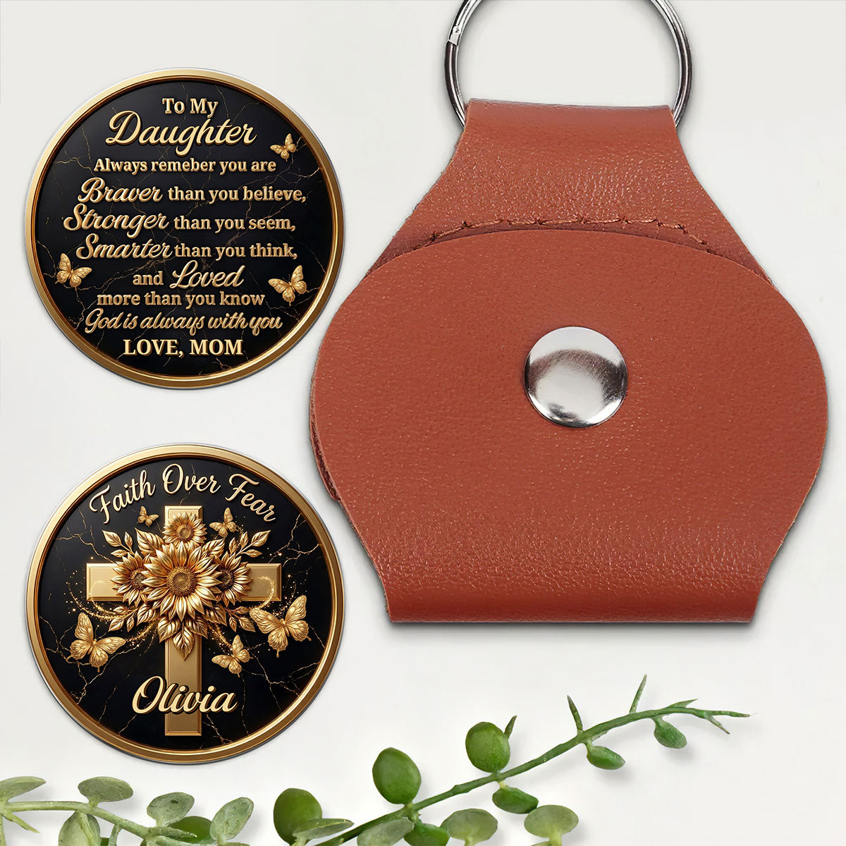To My Daughter Loved More Than You Know - Personalized Pocket Hug Keepsake