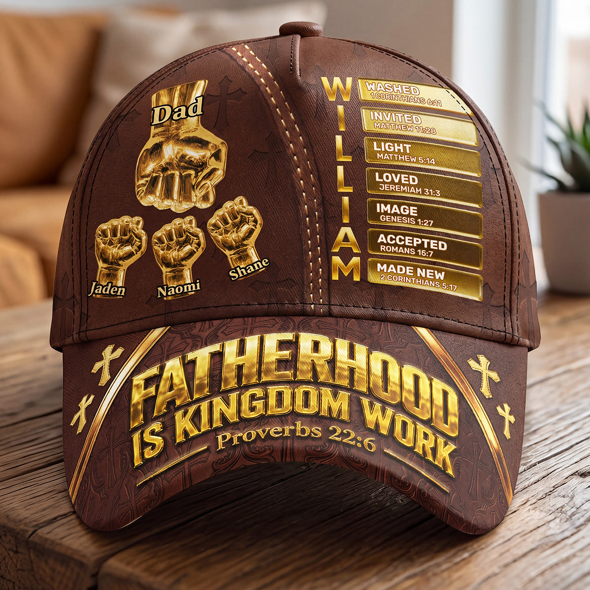 Fatherhood Is Kingdom Work - Personalized Classic Cap