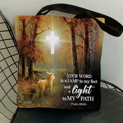 Your Word Is A Lamp - Christian Tote Bag GTTJS10185