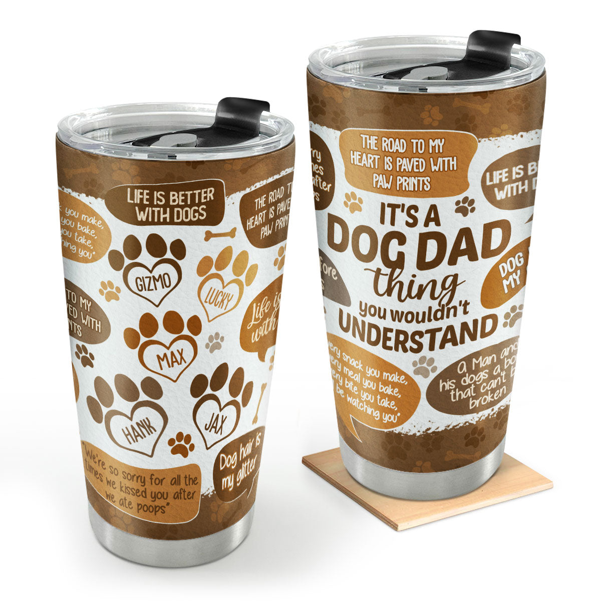 It's A Dog Dad Thing - Personalized Stainless Steel Tumbler