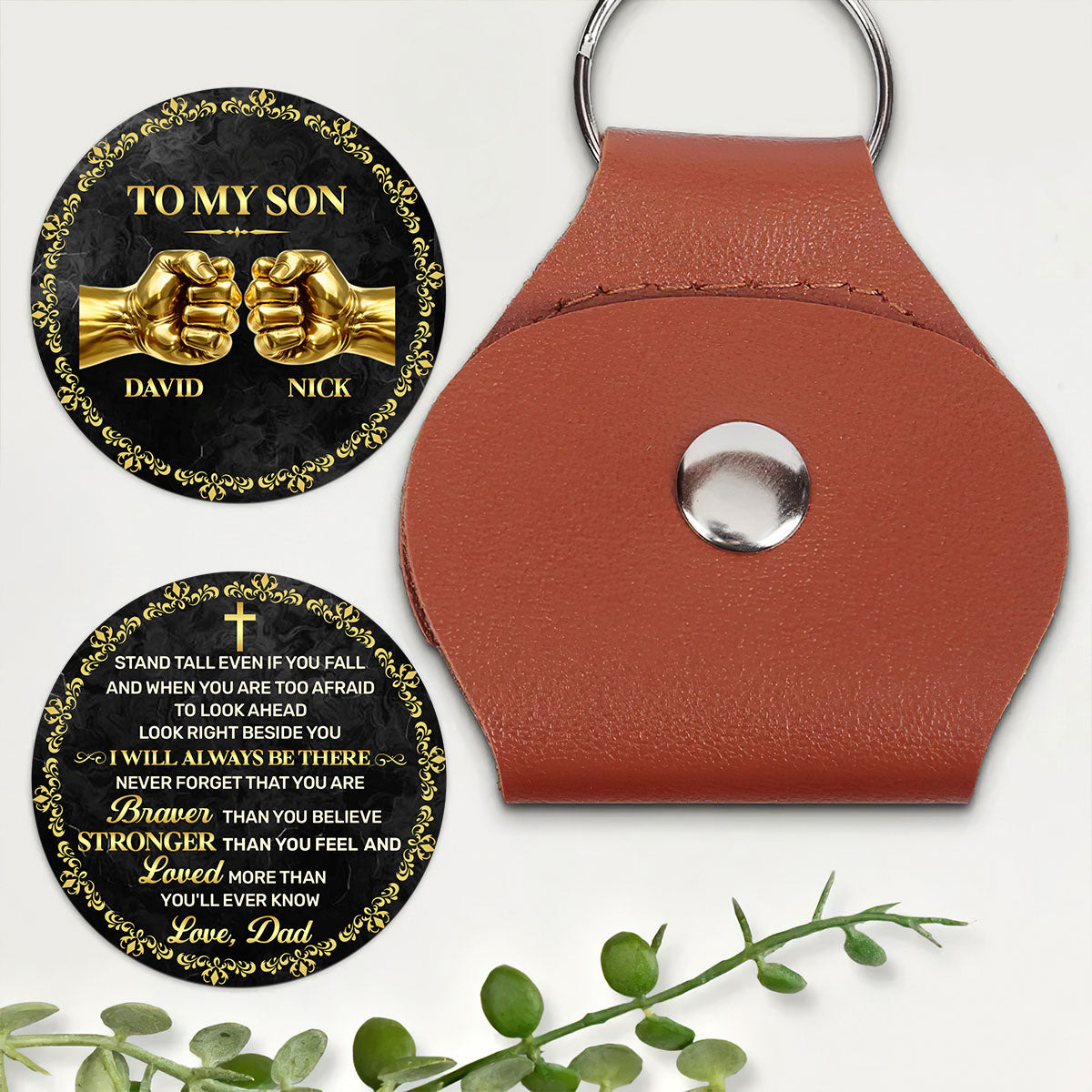 To My Son - Personalized Pocket Hug Keepsake