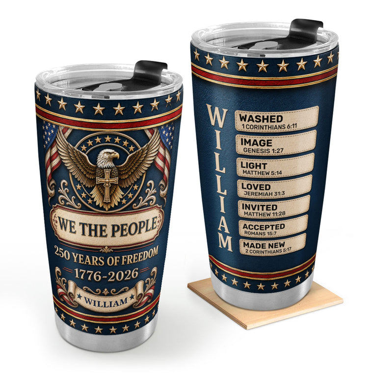 Patriotic Faith - Personalized Stainless Steel Tumbler