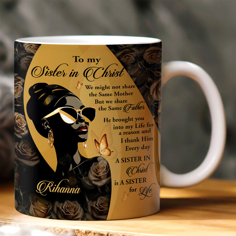 Faith-Inspired Gift for Sister - Personalized Ceramic Coffee Mug