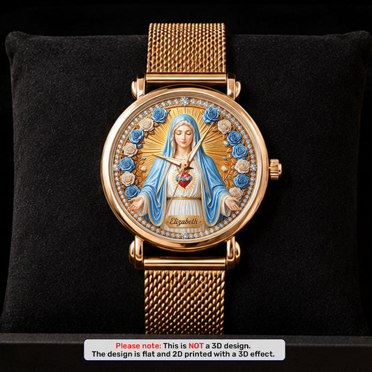 Radiant Immaculate Heart Mary - Personalized Women's Wrist Watch TC100018
