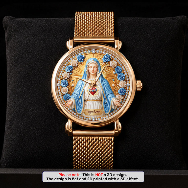 Radiant Immaculate Heart Mary - Personalized Women's Wrist Watch TC100018