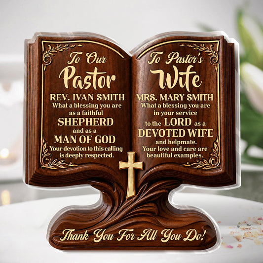 Two Hearts One Calling - Personalized Acrylic Plaque - Christian Faith Keepsake GAPJS10031