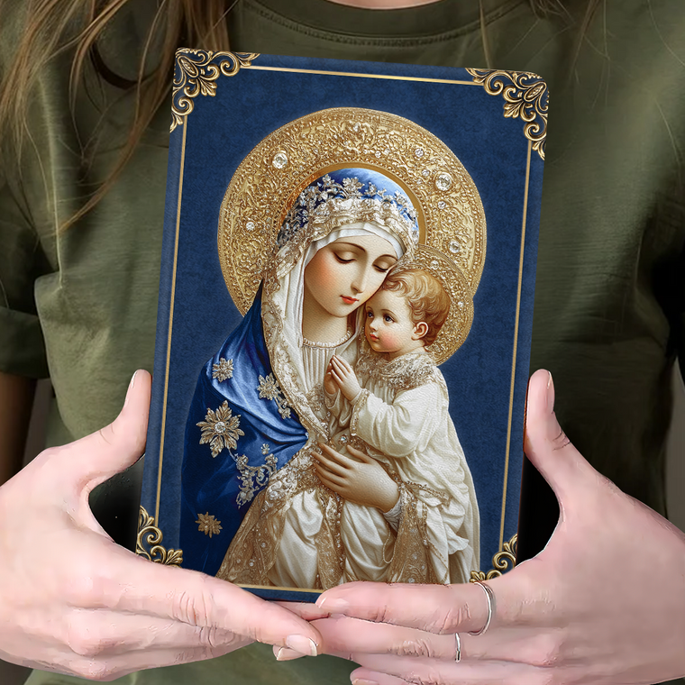 Blessed Mother and Child - Christian Leather Notebook GMJSNB200020