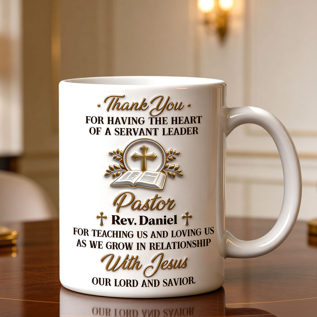 Faith-Inspired Gift for Pastor - Personalized Ceramic Coffee Mug