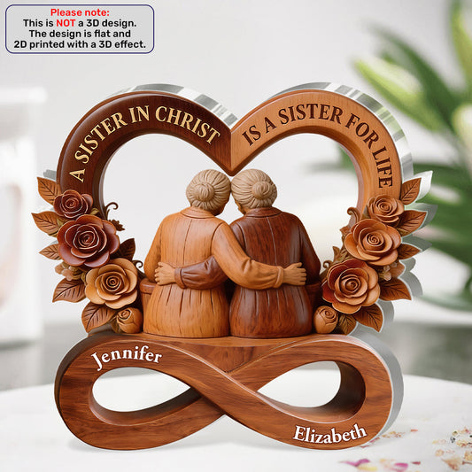Sister in Christ - Personalized Acrylic Plaque GAPJS10144