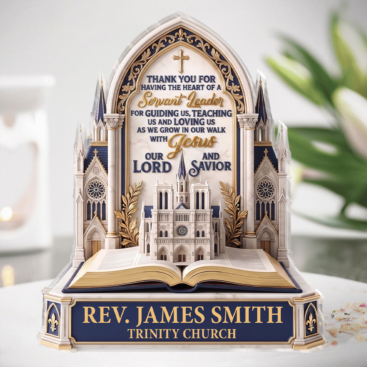 Heart of a Servant Leader - Personalized Acrylic Plaque GAPJS10005