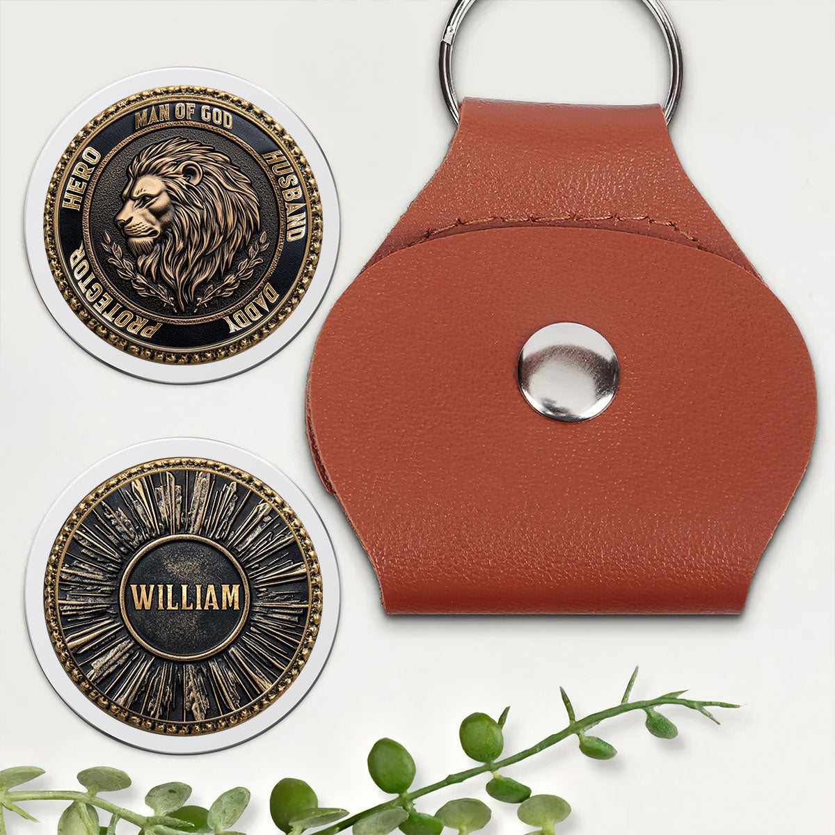 Man Of God Husband - Personalized Pocket Hug Keepsake