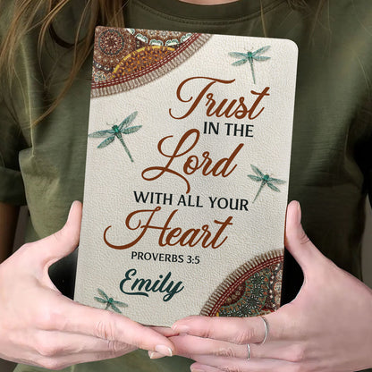 Trust In the Lord Notebook - Personalized Leather Cover GMJSNB200029