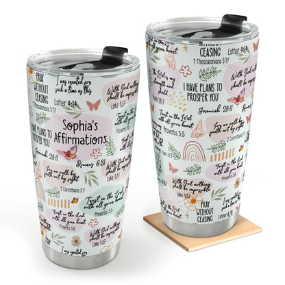 Faith Affirmation - Personalized Stainless Steel Tumbler