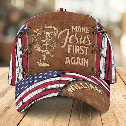 Make Jesus First Again - Personalized Classic Cap