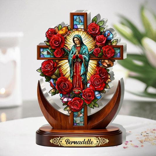 Faith Floral Decor - Personalized Acrylic Plaque GAPJS10135