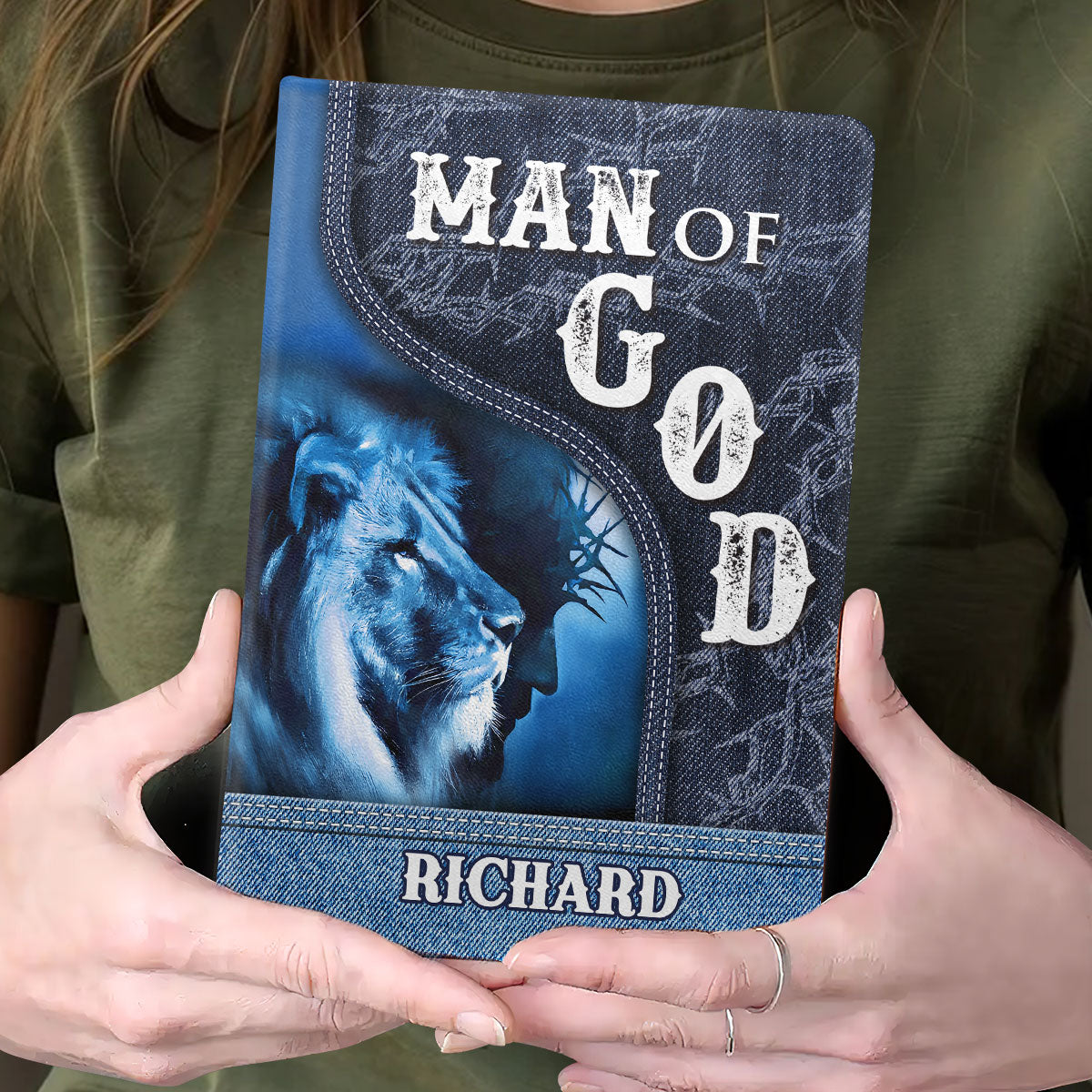 Man Of God - Personalized Leather Cover Notebook GMJSNB200073