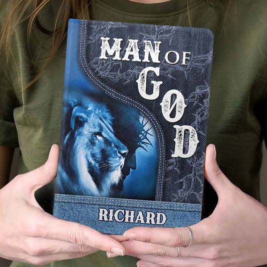 Man Of God - Personalized Leather Cover Notebook GMJSNB200073