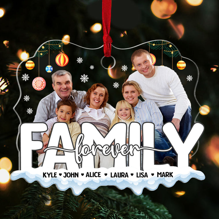 We Are Family Forever - Personalized Acrylic Ornament GOJS10174