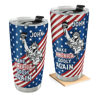Make America Godly Again - Personalized Stainless Steel Tumbler
