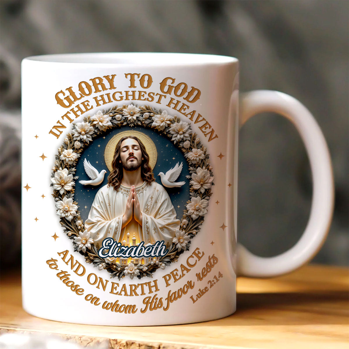 Glory To God - Christian Faith Personalized Coffee Mug