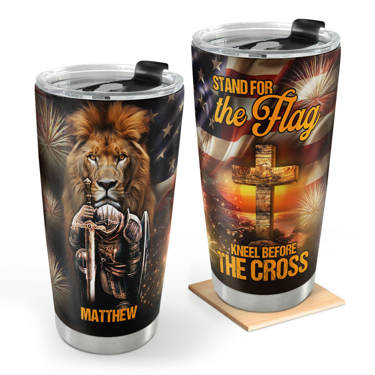 Stand For The Flag - Personalized Stainless Steel Tumbler
