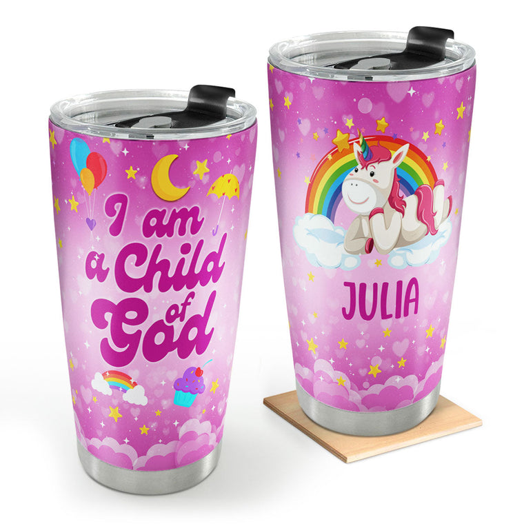 I Am A Child Of God - Personalized Stainless Steel Tumbler