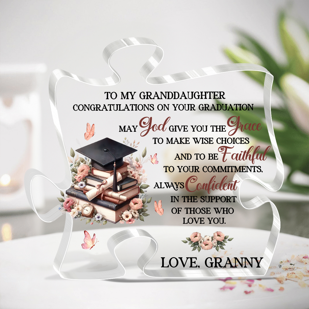 May God Give You The Grace - Personalized Shaped Acrylic GAPJS10274