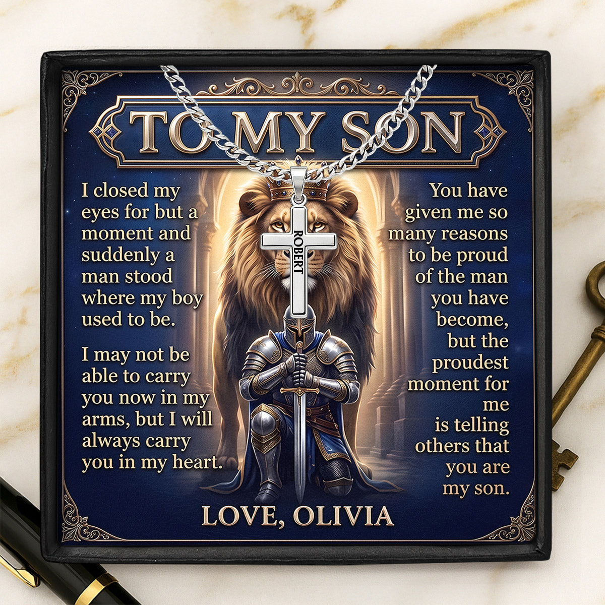 I Will Always Carry You In My Heart - Christian Jewelry for Him GMJSCLC200012