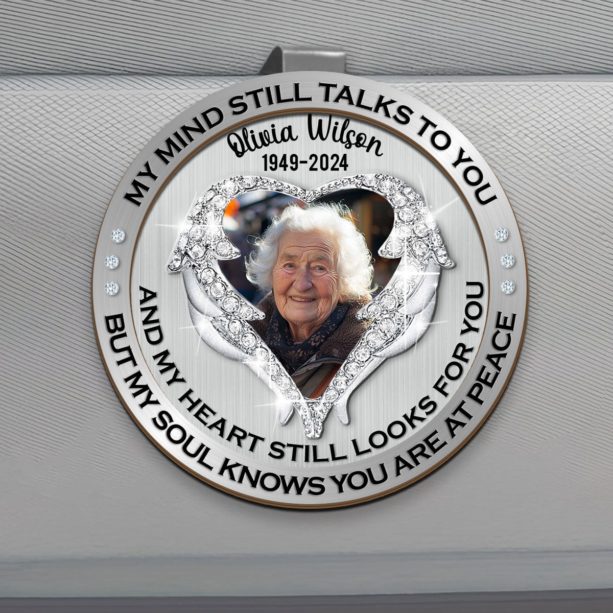 Peaceful Soul - Memorial Car Visor Clip Keepsake