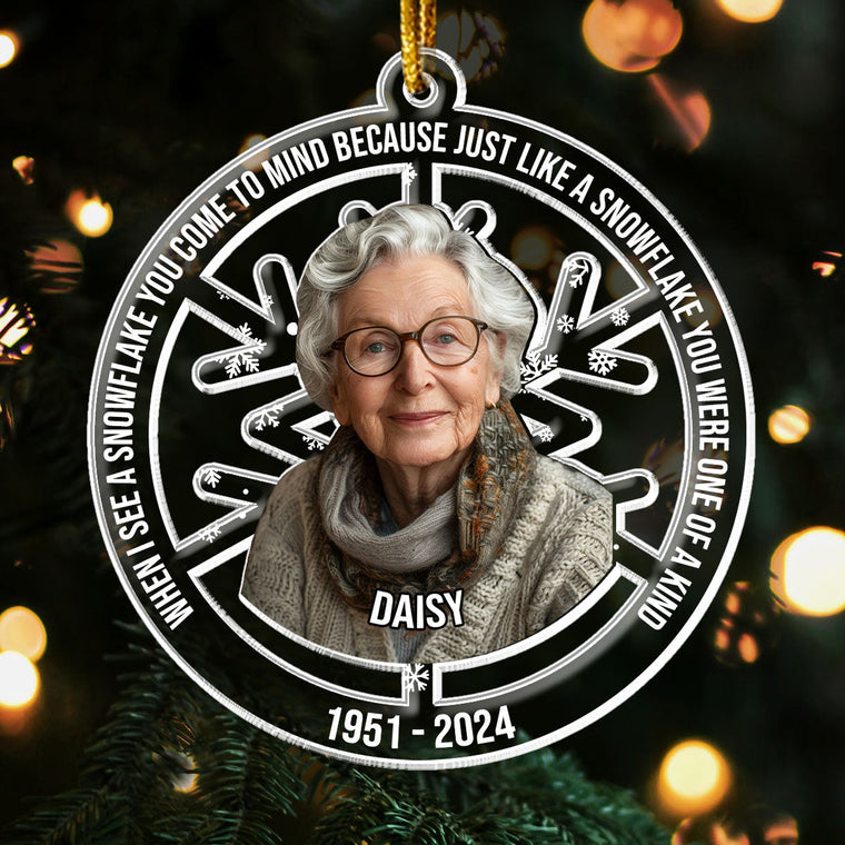 Snowflake Memory - Personalized Acrylic Ornament GOJS10224