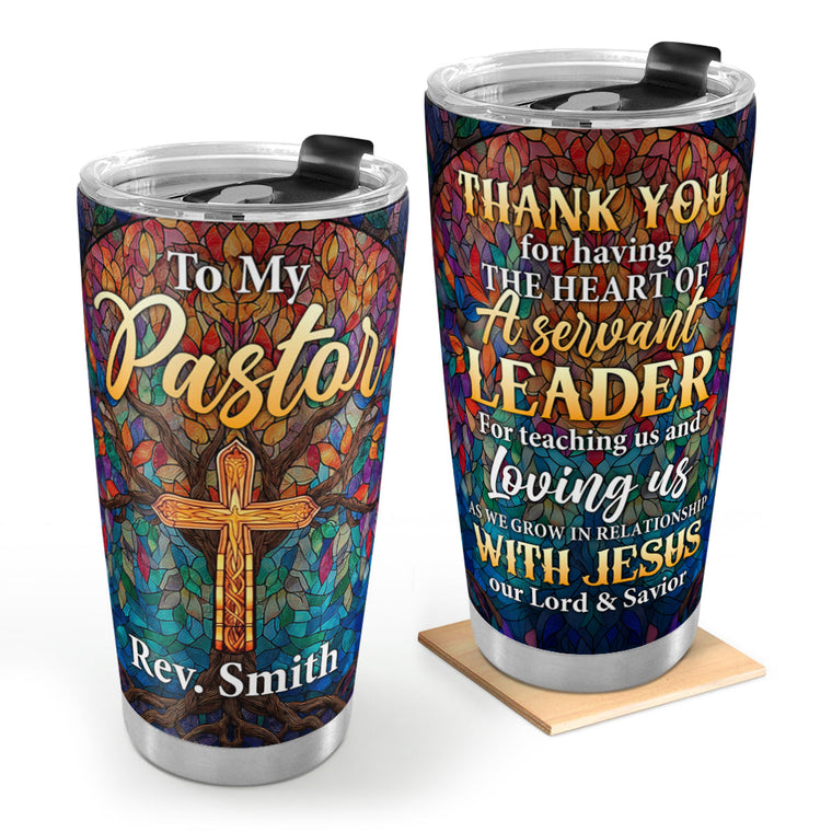 Thank You Pastor - Inspirational Christian Tumbler - Personalized Gift