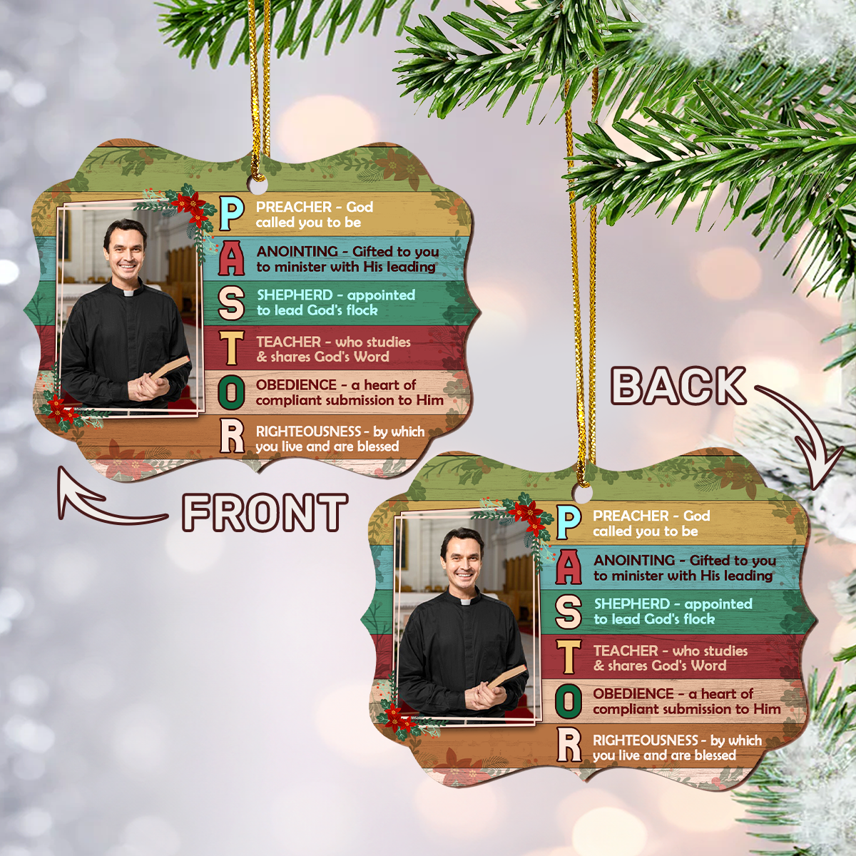 Preacher Gift - Personalized Wooden Ornament GOJS10235