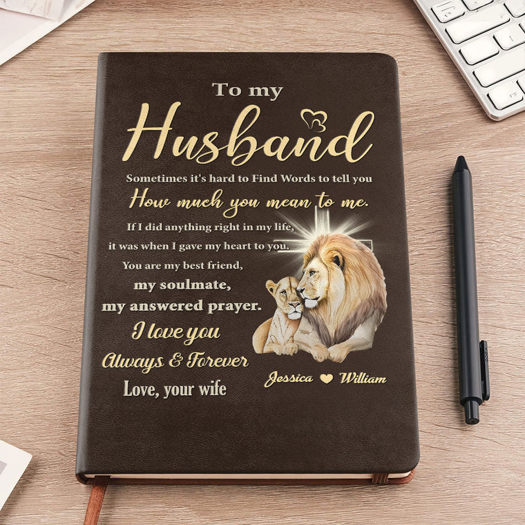 Sentimental Keepsake - Personalized Leather Cover Notebook GMJSNB200086