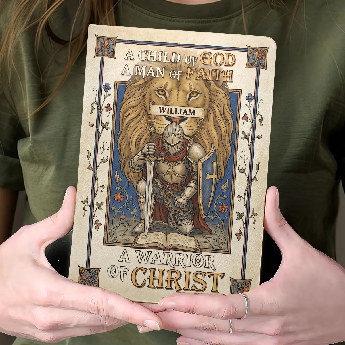 A Child Of God - Personalized Leather Cover Notebook - Gift For Men GMJSNB200005