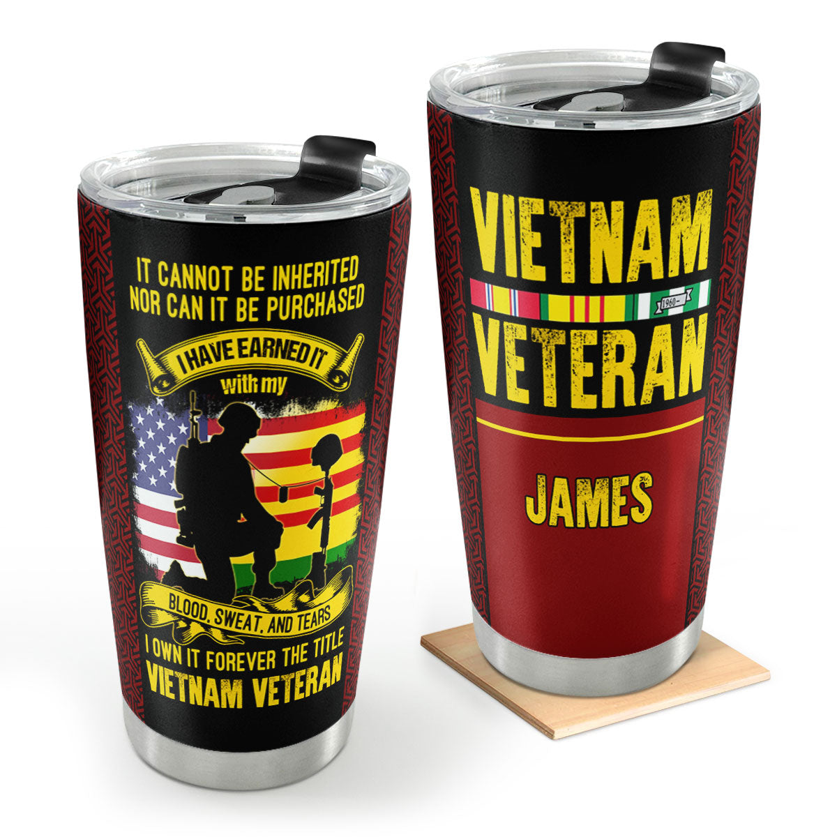 It Cannot Be Inherited - Personalized Military Tumbler