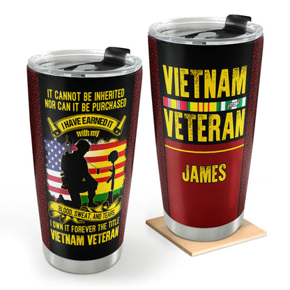 It Cannot Be Inherited - Personalized Military Tumbler