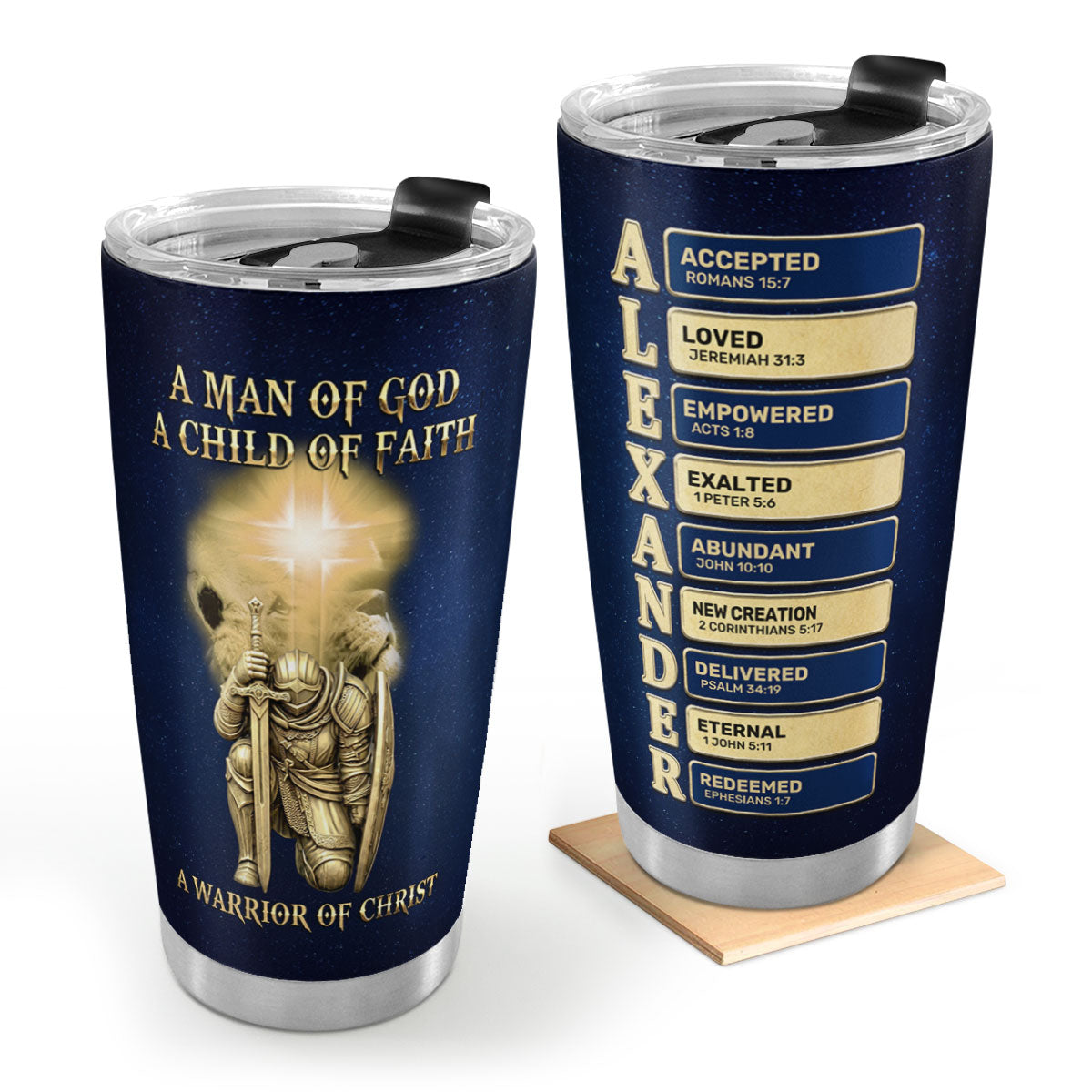 A Man Of God - Personalized Stainless Steel Tumbler