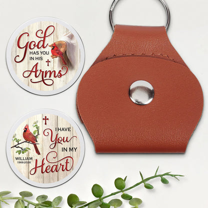 God Has You In His Arms - Personalized Pocket Hug Keepsake