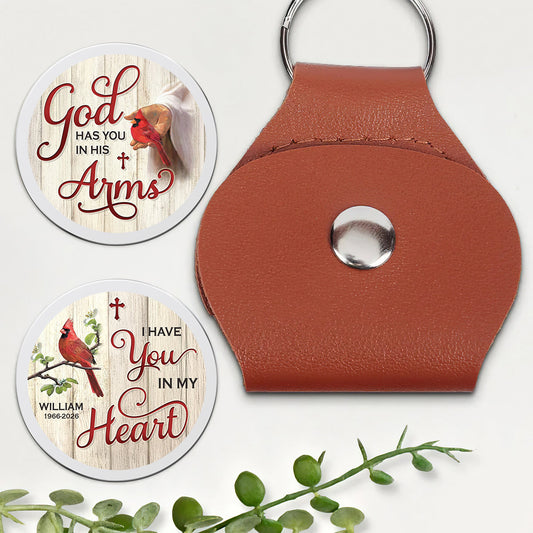 God Has You In His Arms - Personalized Pocket Hug Keepsake
