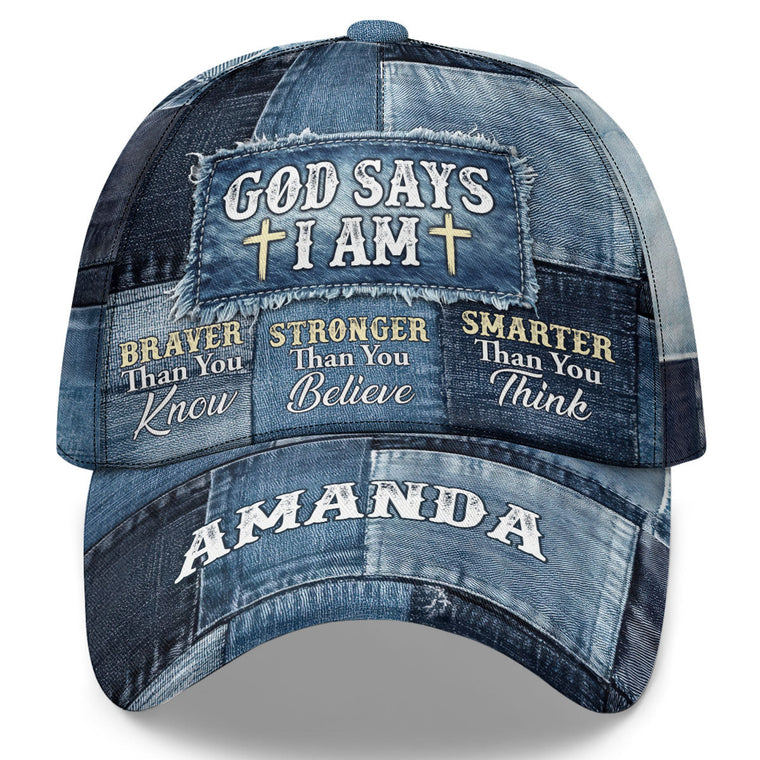 God Says I Am - Personalized Classic Cap - Gift For Women