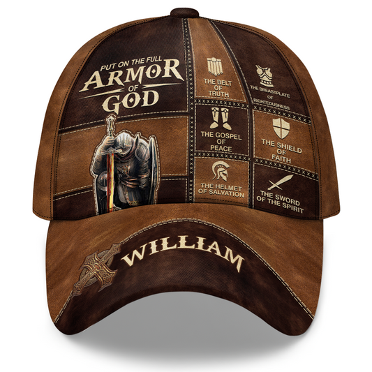 Put On The Full Armor Of God - Personalized Classic Cap Faith Design
