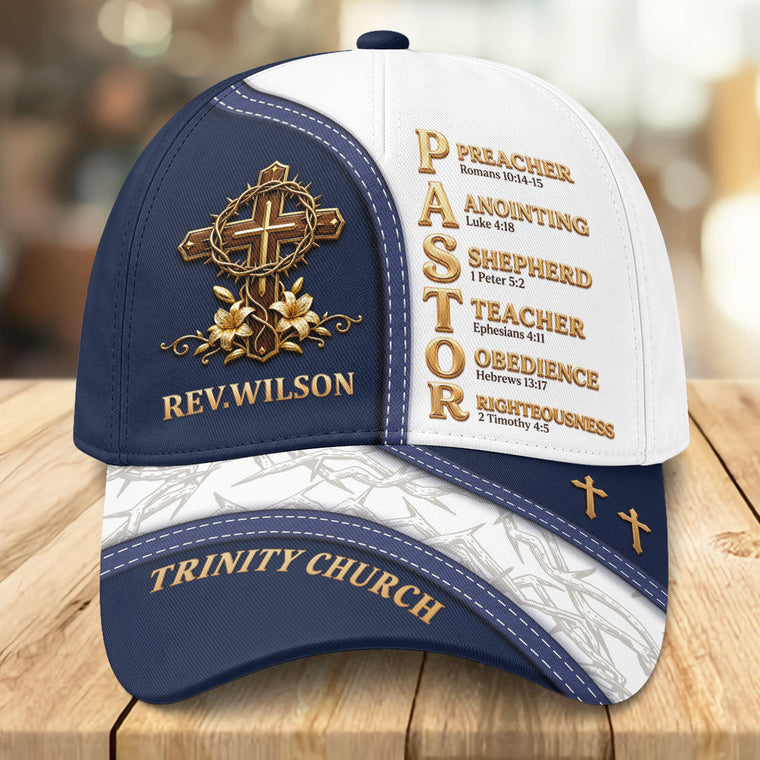My Preacher, Teacher, Shepherd - Personalized Classic Cap